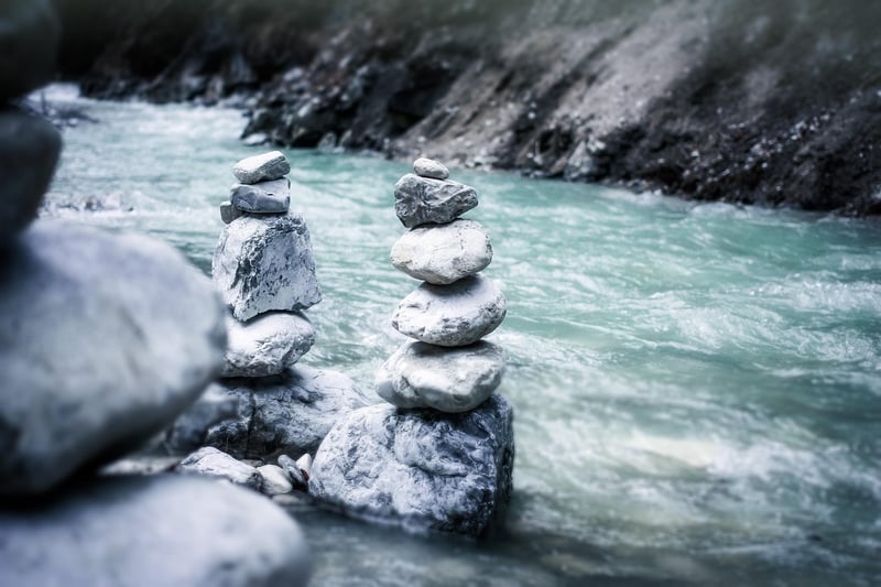 Minimalist Rock and Sand Art